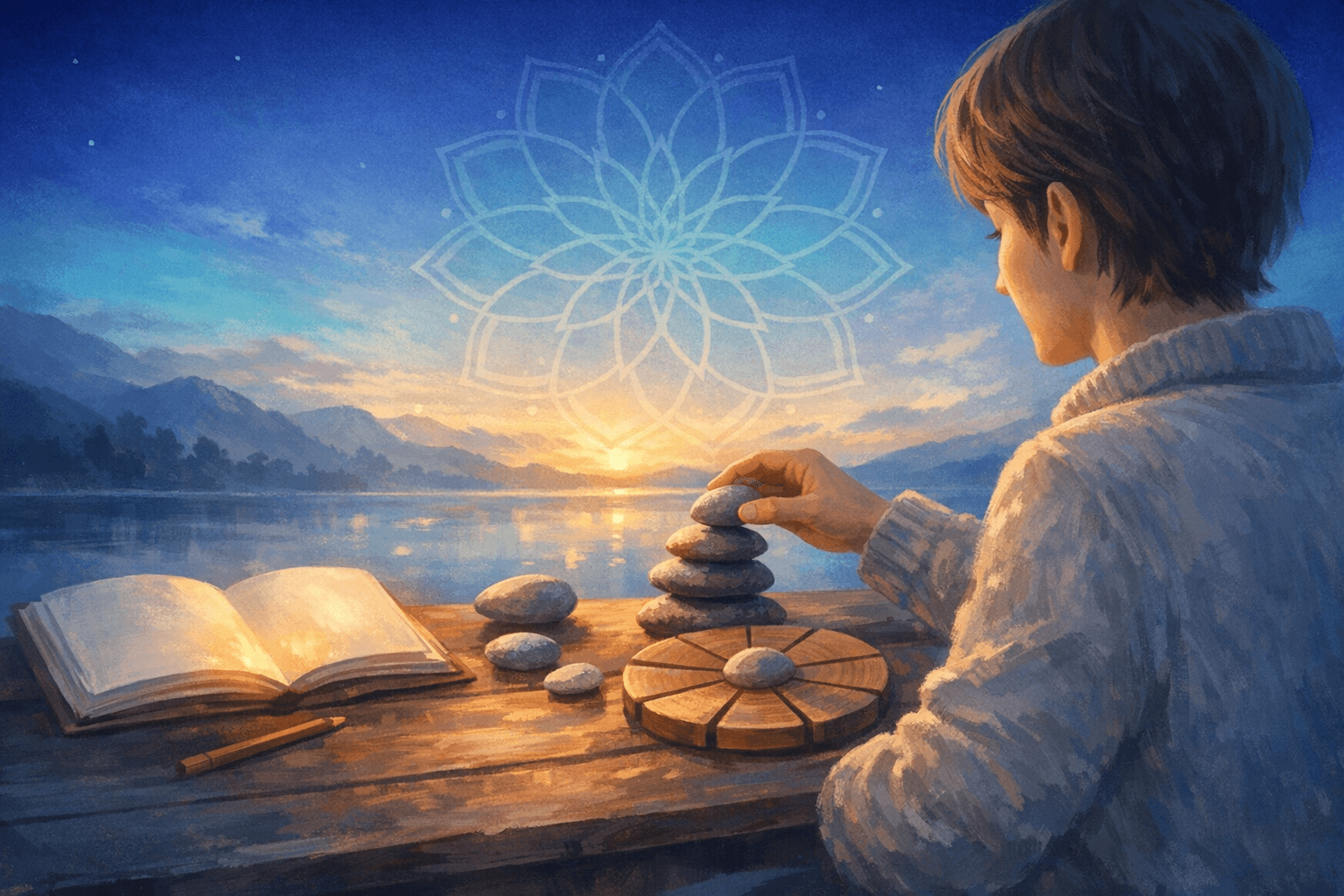 Илюстрация: подреден живот — ясни приоритети, ритъм и спокойна фокусираност